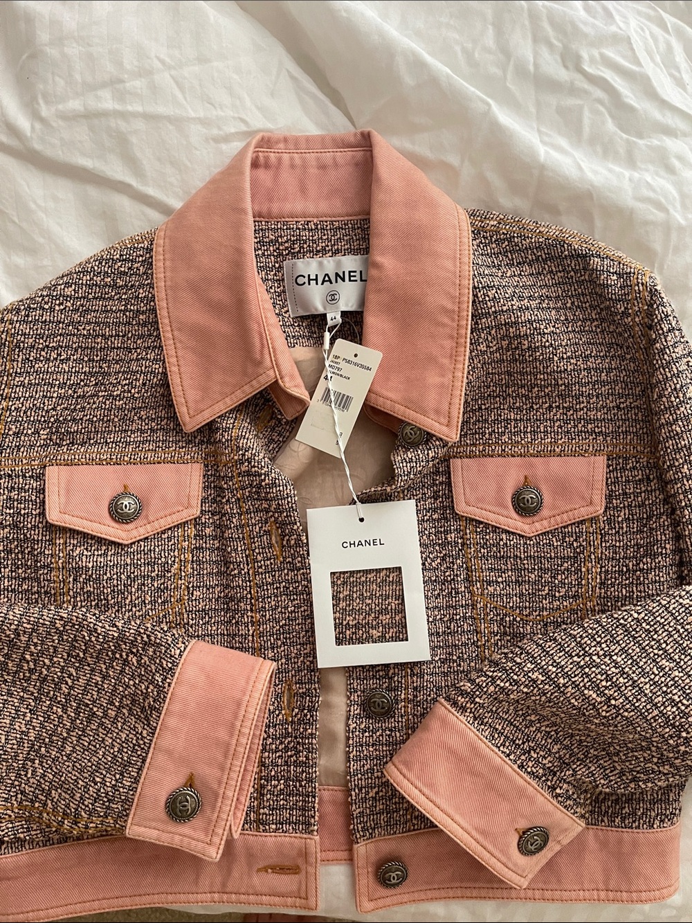 CHANEL Tweed Denim Jacket Karl Lagerfeld 2018